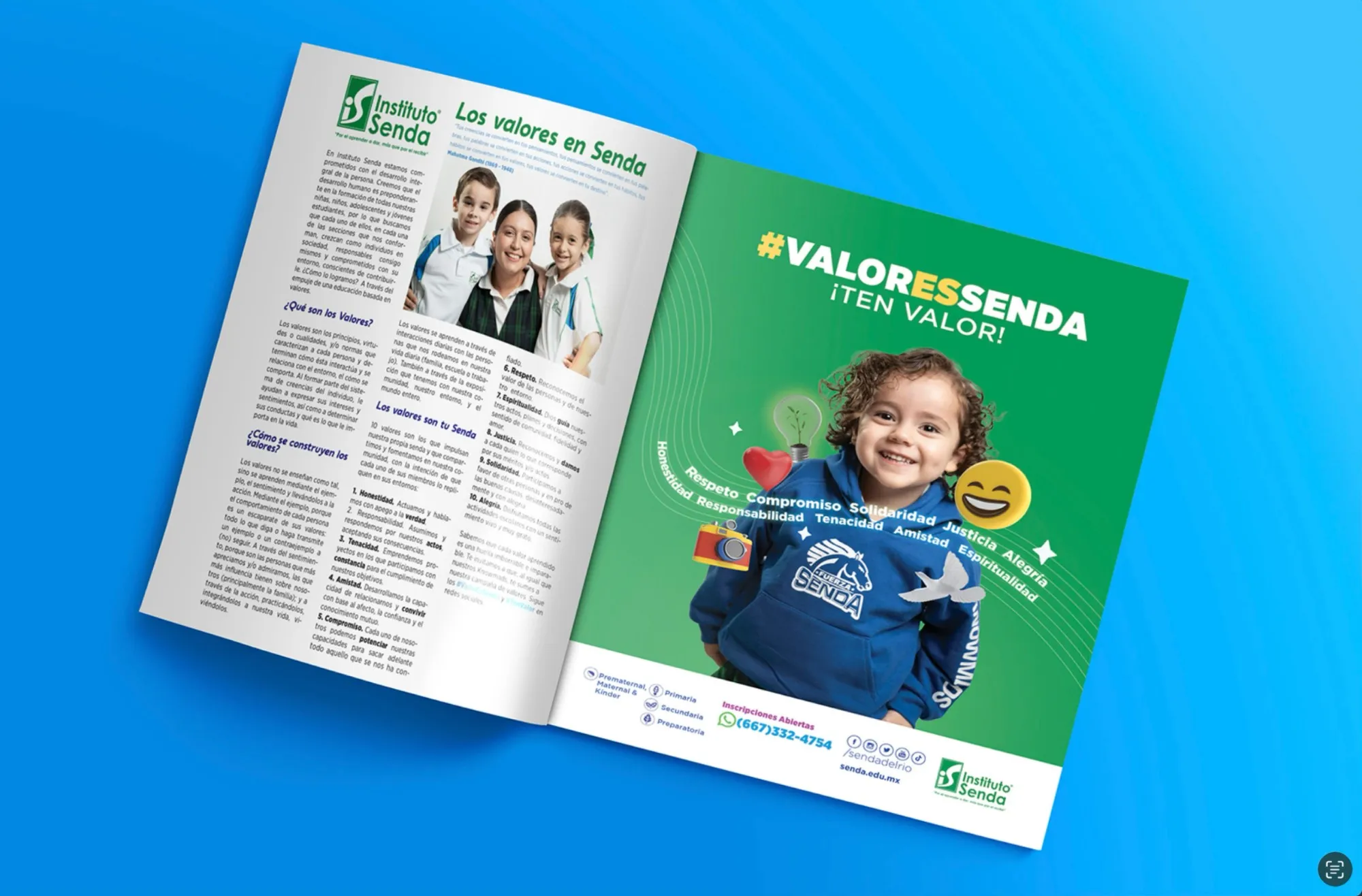 Revista de Instituto Senda abierta en el artículo Los valores en Senda y el anuncio #ValorEsSenda