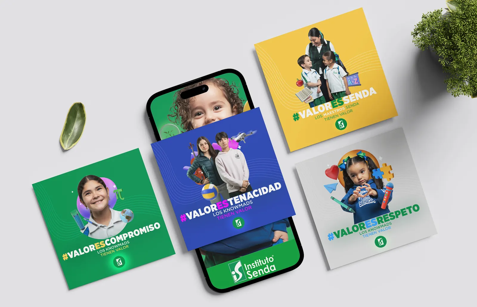 Publicación de valores de Instituto Senda en redes sociales